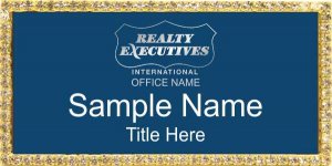 (image for) Realty Executives Platinum DBA Logo - Gold Bling Badge