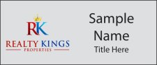 (image for) Realty Kings Properties Silver Badge Square Corners