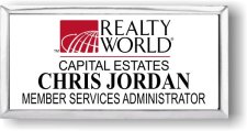 (image for) Realty World Silver Executive White Badge