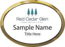 (image for) Red Cedar Glen Oval Executive Gold Other badge