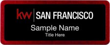 (image for) Keller Williams San Francisco Prestige Red Anodized Black Badge