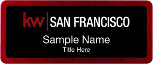 (image for) Keller Williams San Francisco Prestige Red Anodized Black Badge