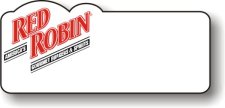 (image for) Red Robin Shaped White Logo Only Badge