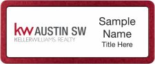 (image for) Keller Williams Austin SW Prestige Red Anodized White Badge