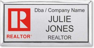 (image for) Commercial Red Realtor Executive Silver Badge