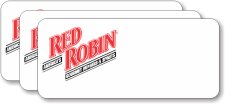 (image for) Red Robin White Logo Only Badges (25 Pack)