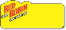 (image for) Red Robin Shaped Yellow Logo Only Badge