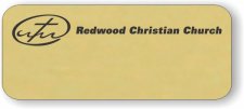 (image for) Redwood Christian Church Gold Logo Only Name Badge