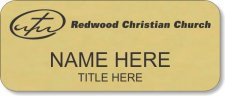 (image for) Redwood Christian Church Gold Name Badge