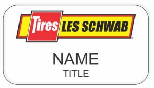 (image for) Les Schwab White Badge Round Corners