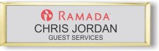 (image for) Ramada Logo A Gold Small Executive Frame with Silver Badge