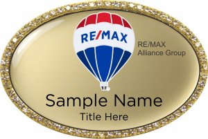 (image for) ReMax Alliance Group Gold Oval Bling Badge