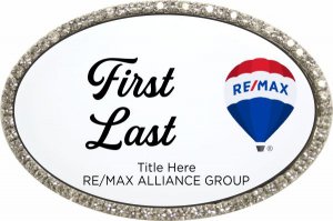 (image for) ReMax Alliance Group Silver Oval Bling Badge