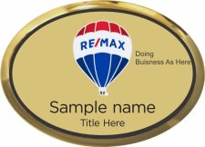 (image for) Remax Balloon Logo - 2017 Executive Oval Gold Badge w/ Cloisonne