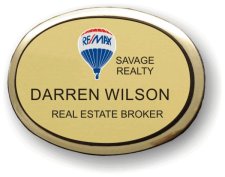 (image for) Remax Balloon Logo Executive Oval Gold Badge