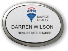 (image for) Remax Balloon Logo Executive Oval Silver Badge