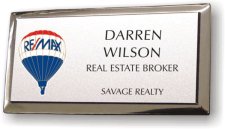 (image for) Remax Balloon Logo Executive Silver Badge w/ Cloisonne