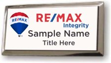 (image for) Remax Integrity Executive Silver Badge with White Insert - Logo C