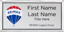 (image for) RE/MAX Legacy Group Silver Executive Name Badge with Cloisonne