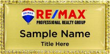 (image for) RE/MAX Professional Realty Group Rectangular Bling Gold Badge