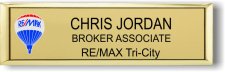 (image for) Remax Balloon Logo Style 2 Small Executive Gold Badge