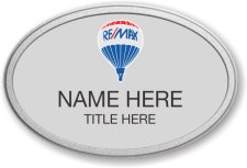 (image for) Remax Balloon Logo Oval Silver Prestige Badge with Pebbled Frame