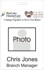 (image for) ResCare Home Care/Home Caregiver Services Photo ID Badge