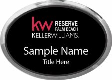 (image for) Keller Williams Reserve Palm Beach Oval Executive Silver Black badge