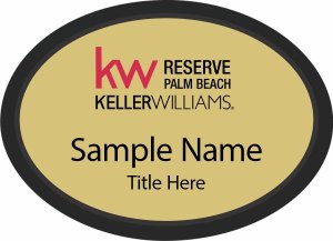 (image for) Keller Williams Reserve Palm Beach Black Oval Executive Gold Badge