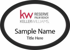 (image for) Keller Williams Reserve Palm Beach Black Oval Executive White Badge