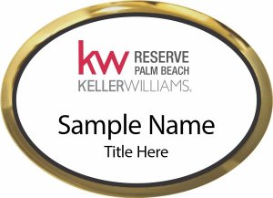 (image for) Keller Williams Reserve Palm Beach Gold Oval Executive White Badge