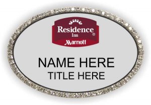 (image for) Residence Inn Silver Oval Bling Badge