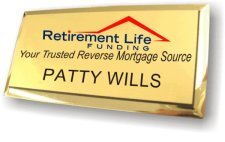(image for) Retirement Life Funding Gold Executive Badge With Tagline
