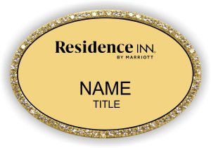 (image for) Residence Inn Gold Oval Bling Badge