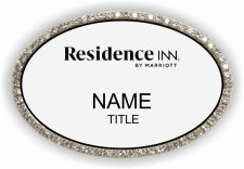 (image for) Residence Inn Silver Oval Bling Badge