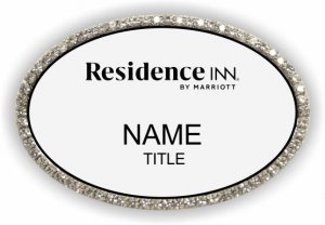 (image for) Residence Inn Silver Oval Bling Badge