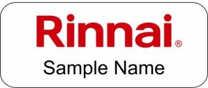 (image for) Rinnai Standard White badge with Rounded Corners