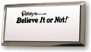 (image for) Ripley\'s Believe It or Not Executive Silver Logo Only Badge