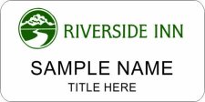 (image for) Riverside Inn White Name Badge
