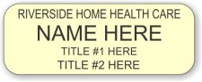 (image for) Riverside Home Health Care Beige Name Badge