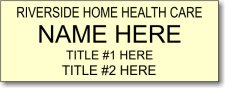 (image for) Riverside Home Health Care Square Corner Beige Badge