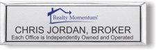 (image for) Realty Momentum Small Executive Silver Badge with Logo/Tagline