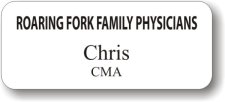 (image for) Roaring Fork Family Physicians White Badge