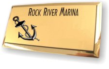 (image for) Rock River Marina Executive Gold Logo Only Badge