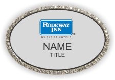 (image for) Rodeway Inn Bling Silver Oval Badge