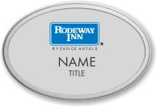 (image for) Rodeway Inn Prestige Badge Oval, Pebbled Silver Frame