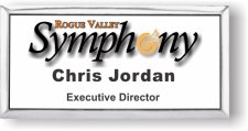 (image for) Rogue Valley Symphony White Badge on Silver Frame