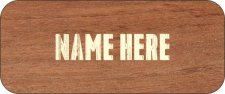(image for) Smile Lodge Standard Rosewood Name Only Badge