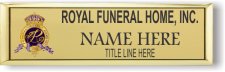 (image for) Royal Funeral Home Small Executive Gold Badge