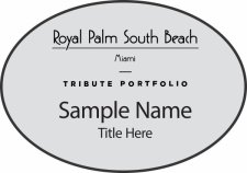 (image for) Royal Palm South Beach Oval Silver Badge